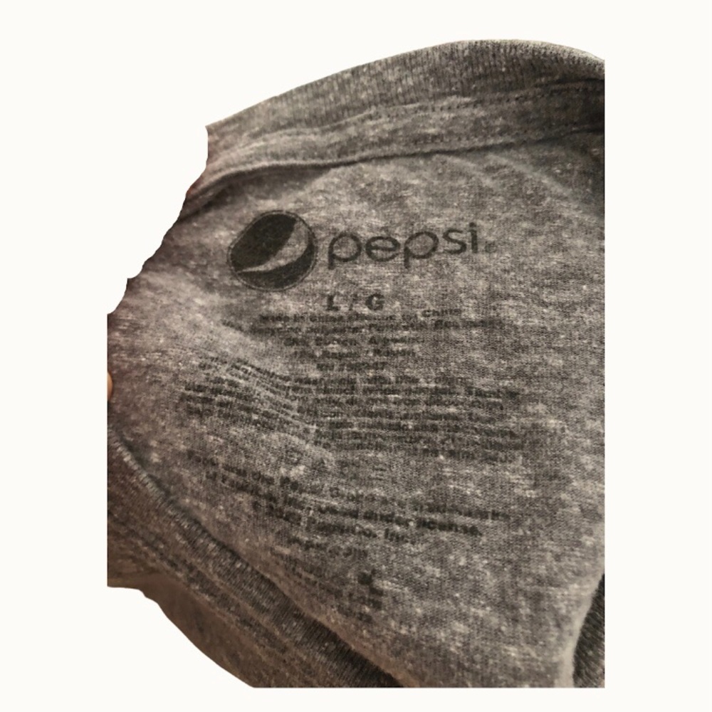 Pepsi Logo Men’s Grey Graphic Tee Shirt Sz‎ Large - Picture 5 of 5